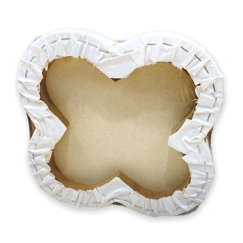 FLOWER STRETCHED CANVAS 100% COTTON 3/4&quot; THICKNESS 40X40CM