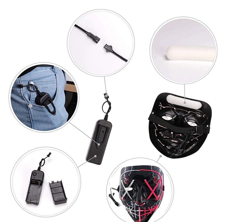 قناع مضيء للحفلات التنكرية