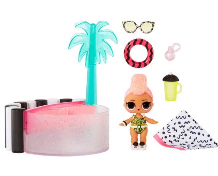 دمية ال اوه ال حوض استحمام  مع مجموعة لعب بي بي لليخوت