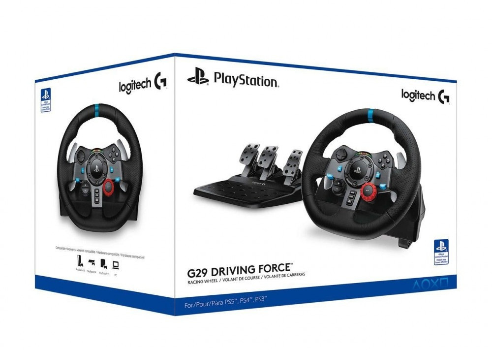 عجلة قيادة لوجيتك درايفنج فورس جي 29 + دواسات لون اسود