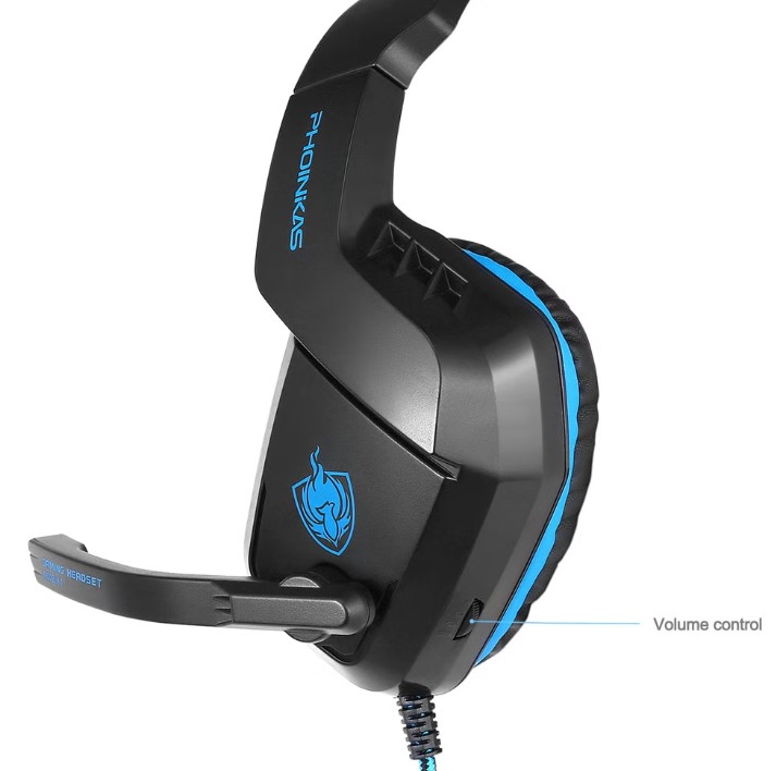 Kotion Gaming Headset H1 Black With Blue سماعة