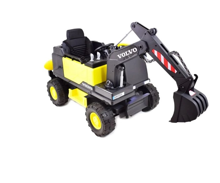 سيارة فولفو حفار للأطفال مع جهاز تحكم عن بعد-أصفر