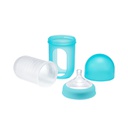 Boon -NURSH Silicone Bottle 8oz Blue