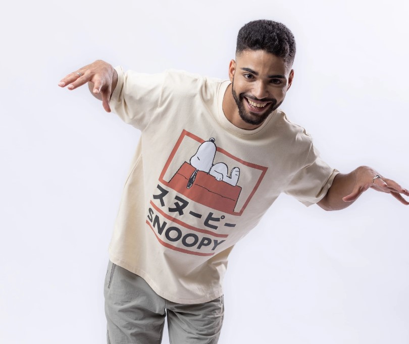 سنوبي تي شيرت رجالي كبير الحجم