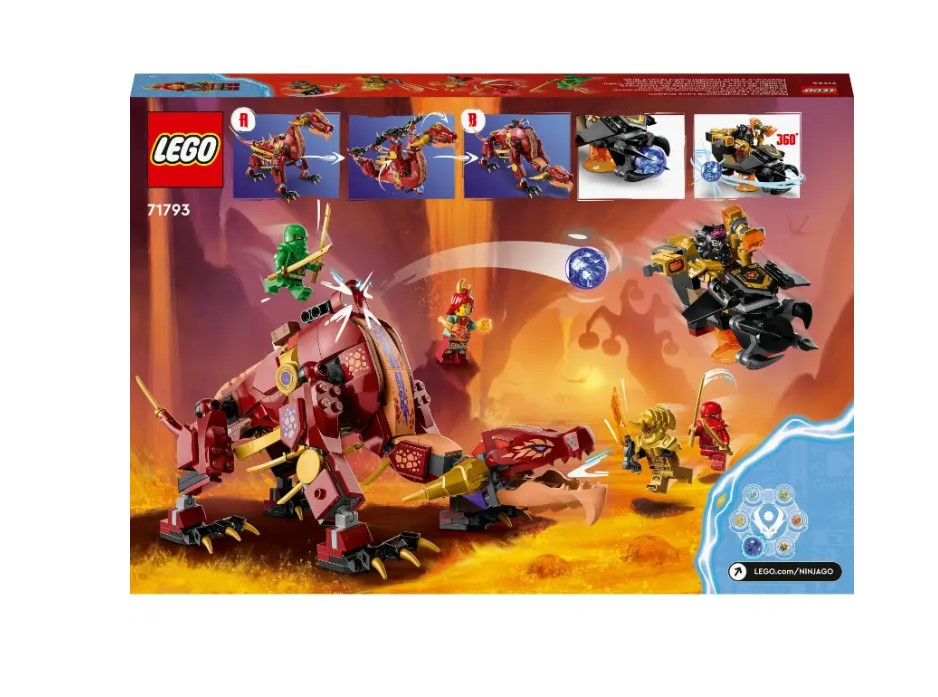 ليغو نينجاغو هيت ويف ترانسفورمينغ لافا دراجون