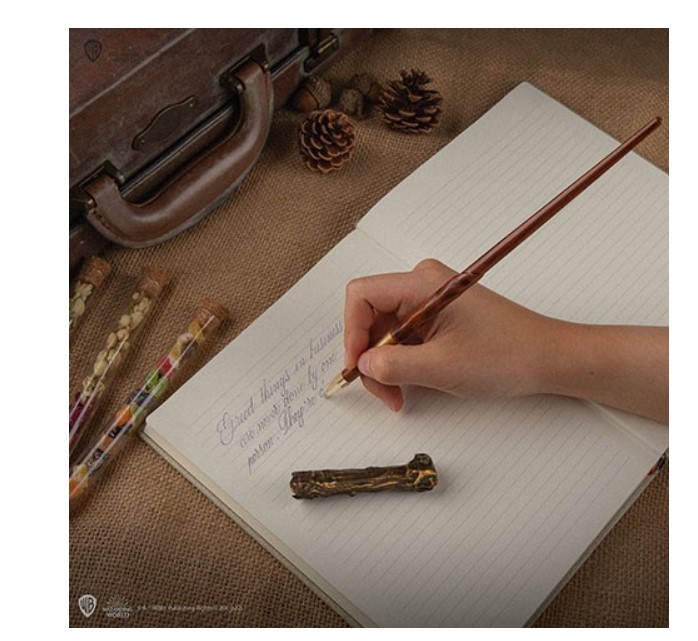 قلم عصا على قاعدة هاري بوتر