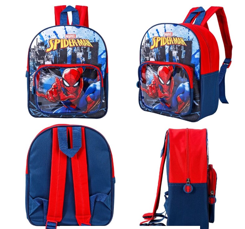 حقيبة ظهر مدرسية سبايدرمان للأولاد 31 سم