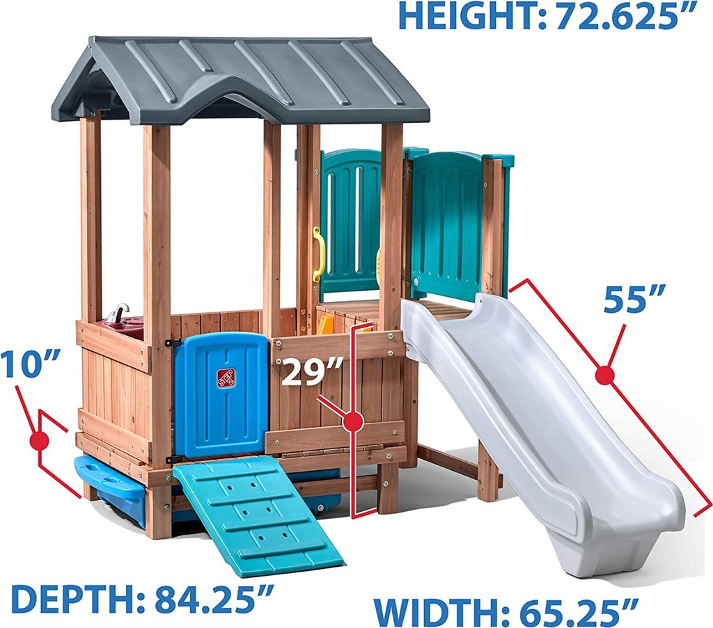 WOODLAND ADVENTURE PLAYHOUSE&amp;SLIDE