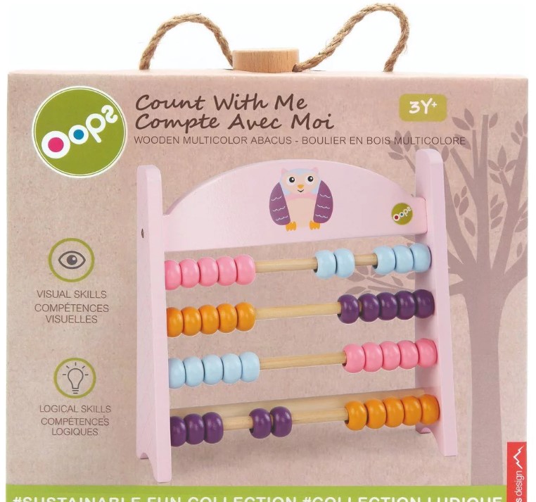 لعبة أوبس  شكل بومة خشبية تعليمية