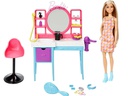 مجموعة لعب دمية باربي وصالون الشعر