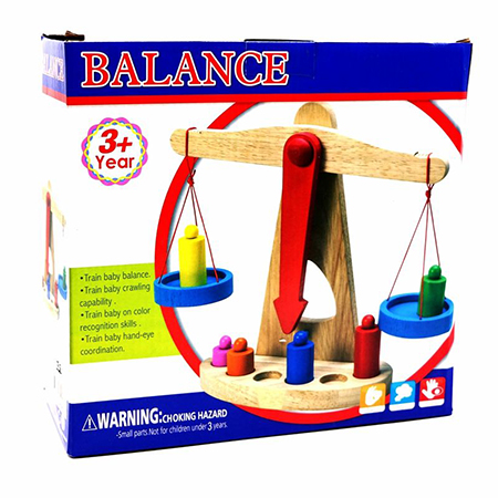 وسيلة تعليمية ميزان خشبي