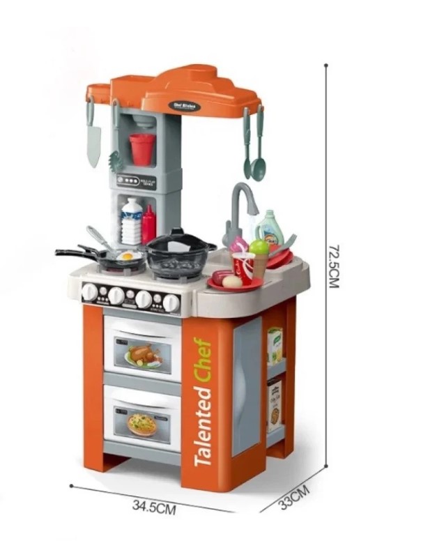 Kitchen tableware table with light&amp;music&amp;B/O faucet&amp;mist spray no include battery