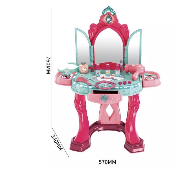 طاولة تزيين للاطفال بيوتي -وردي