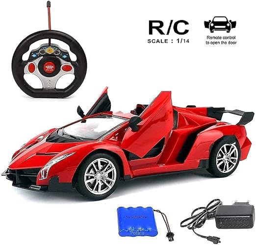 سيارة سباق بجهاز تحكم عن بعد مع باب قابل للفتح