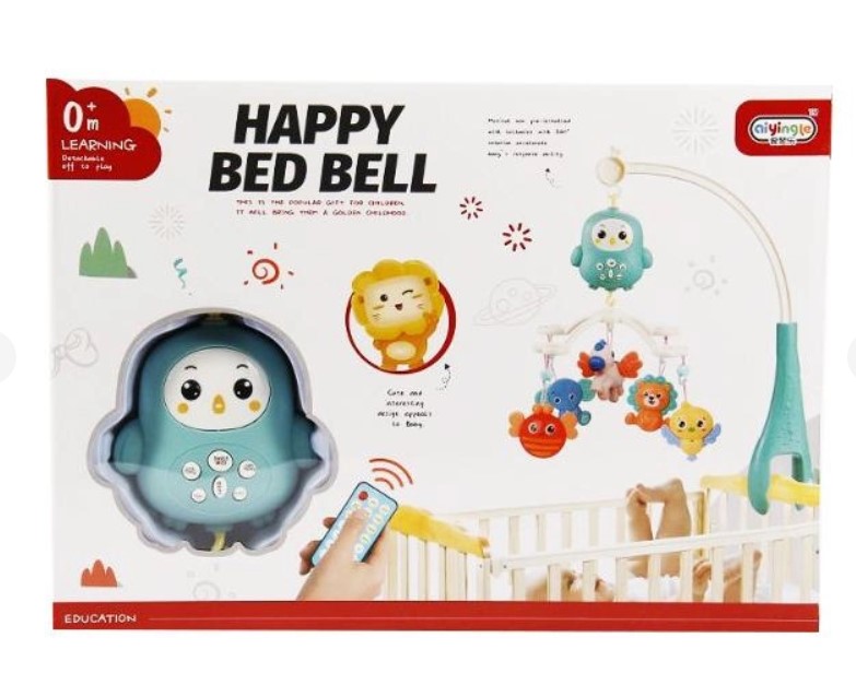 موبايل سرير موسيقي للأطفال بالريموت كنترول