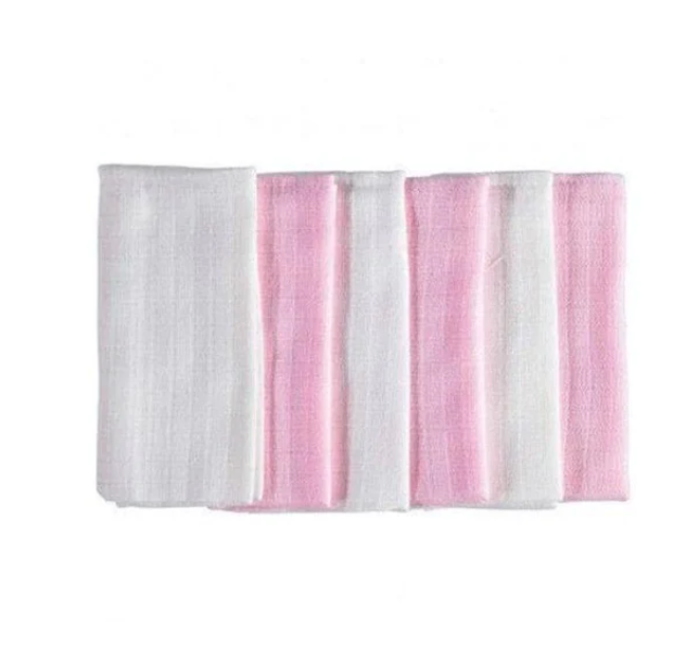 MyCey Muslin small cloth - 6 piece set pink