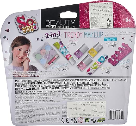 مجموعة مكياج عصرية 2 في 1 للبنات من تاسيا