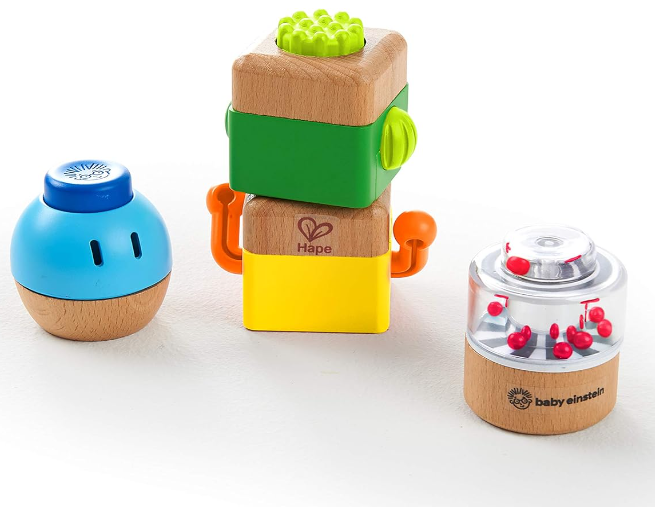 مجموعة حسية خشبية فور فوندامينتالز من بيبي اينشتاين