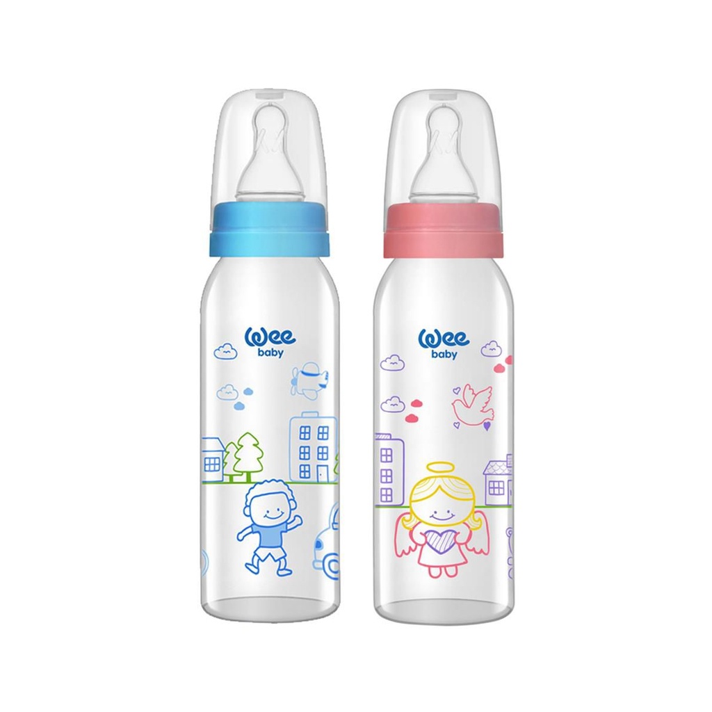 زجاجة الرضاعة الزجاجية من وي بيبي 250 مل - قطعة واحدة
