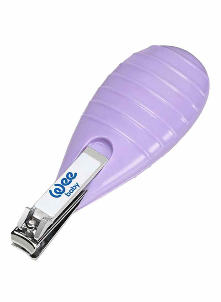 مقص أظافر نحاسي بمقبض للأطفال ارجواني من وي بيبي 