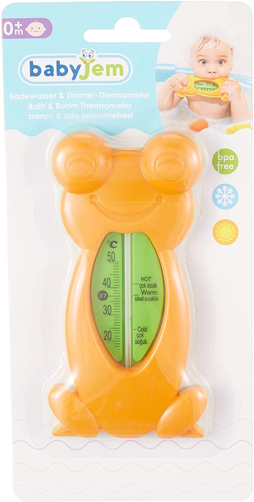 بيبي جم ميزان حرارة للحمام للاطفال- لون برتقالي