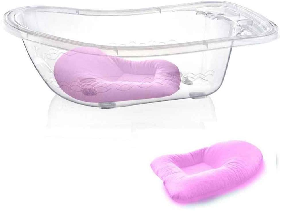 بيبي جيم سرير استحمام للاطفال سريع الجفاف، لون .زهري