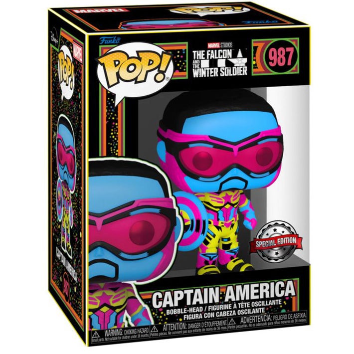 Funko Pop Marvel-987 - Falcon &amp; Winter Solider - Captain America Black Light