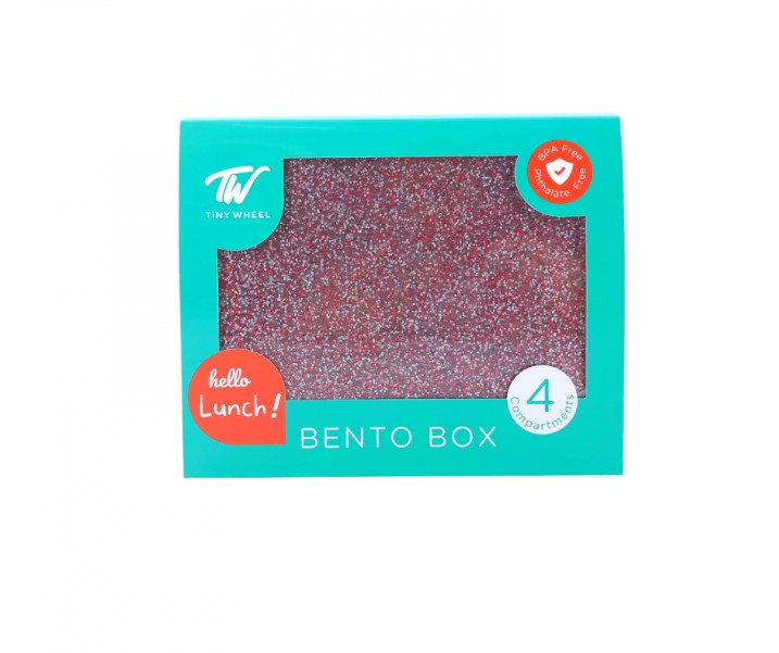 Tiny Wheel Lunch Box 4 Compartments Shiny