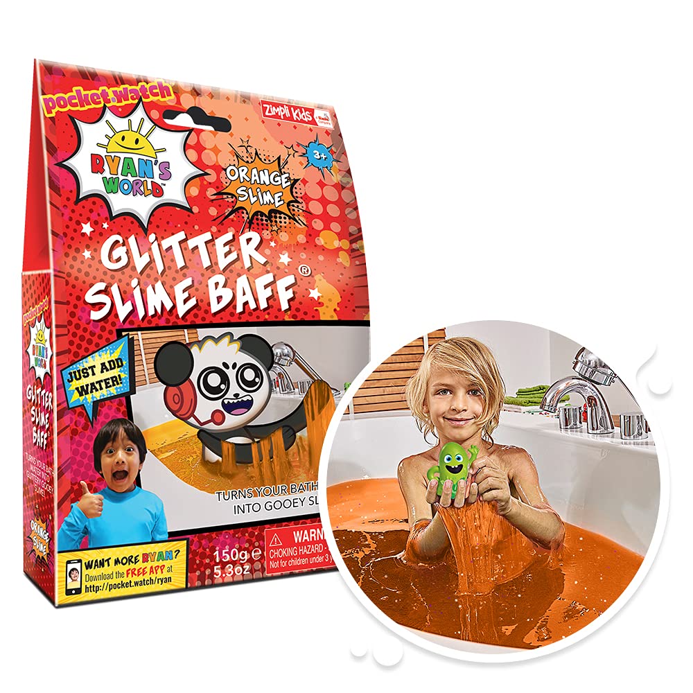 Glitter Slime Puff - Ryan's World - Orange 150 gm