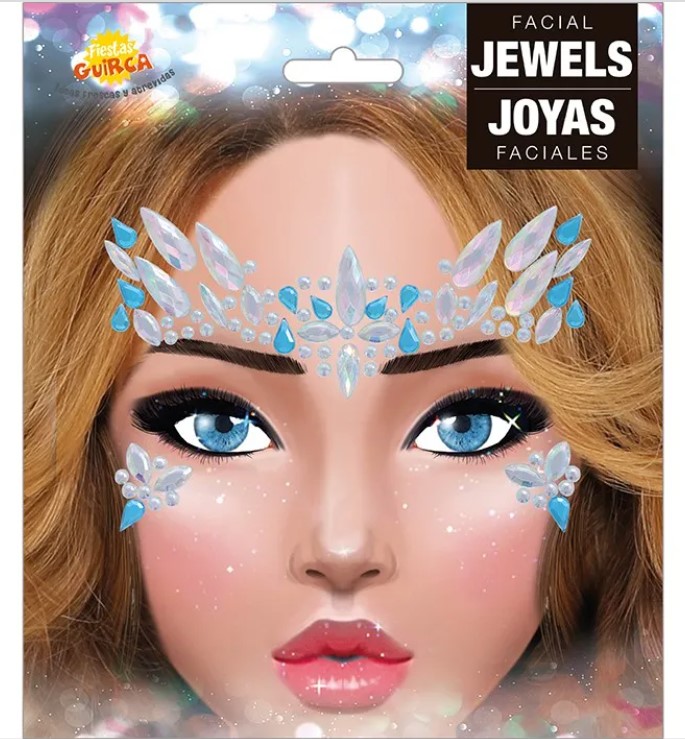 Blue and white diamond face jewelry or stones