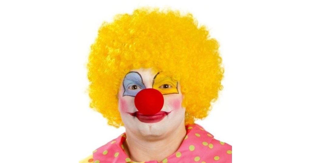 Clown wig - yellow - afro