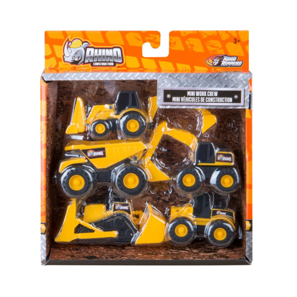 5-Pack Crew Mini Construction Vehicle