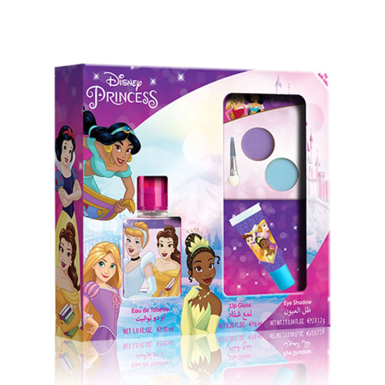 Disney Princess for children Eau de Toilette 30ml + lipgloss and eyeshadow