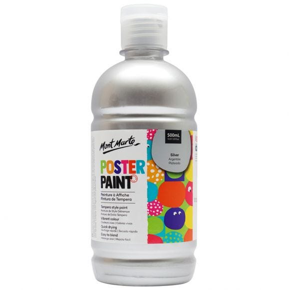 Mont Marte Kids - Poster Colors 500 ml - Silver