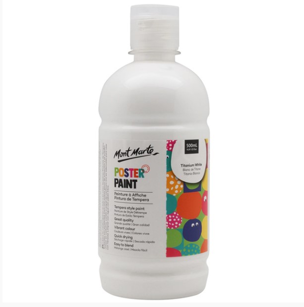 Mont Marte - Poster Color 500 ml - Titanium White