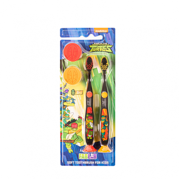 2 Ninja Kids Toothbrush with Cover and Base