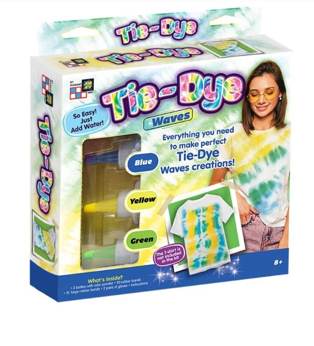 Tie-dye-yellow-green-blue waves