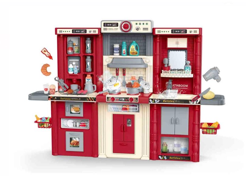 Play house kitchen grill set 3 in 1 - 142 pieces