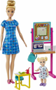Barbie kindergarten teacher with laptop