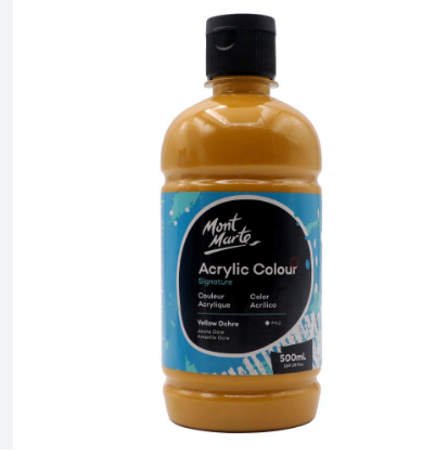 Acrylic colors from Montmart, 500 ml - yellow ocher