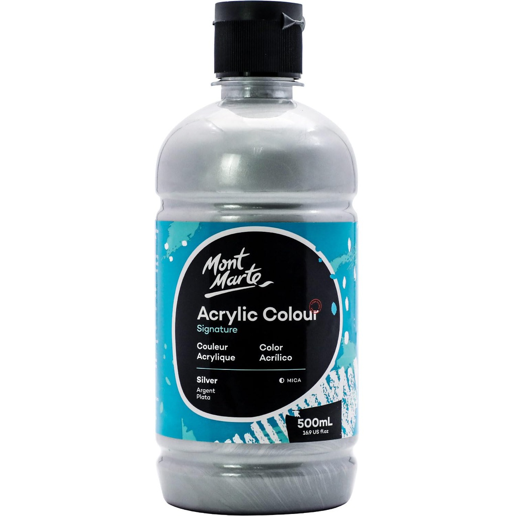 الوان اكريلك من مونت مارت 500مل-فضي