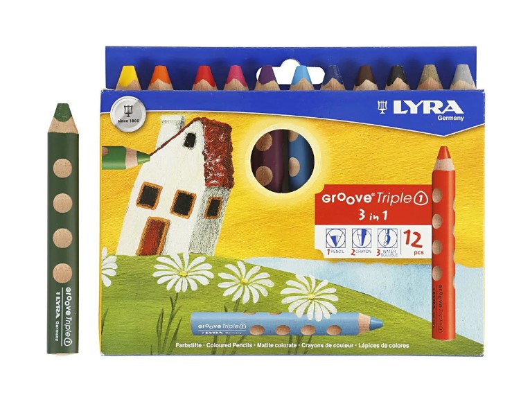 الون خشبية ملونة 12 لون من ليرا 