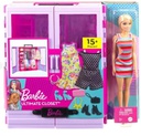 Barbie luxury wardrobe with pink doll
