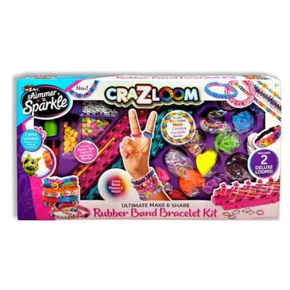 Shimmer Sparkle Rubber Bracelet Set