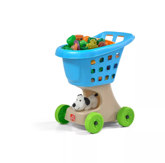 عربة تسوق ستيب 2 ليتل هيلبر 5 قطع - أزرق