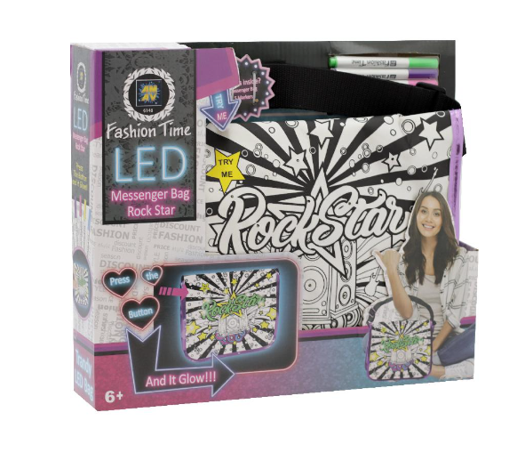 Fashion Time LED Messenger Bag Rock Star