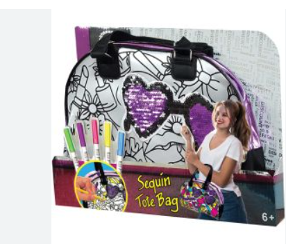 حقيبة فاشن تايم ذات وجهين مطرزة بالترتر