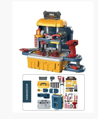 3IN1 Tool Set draw-bar box + electric drill 46PCS no include battery