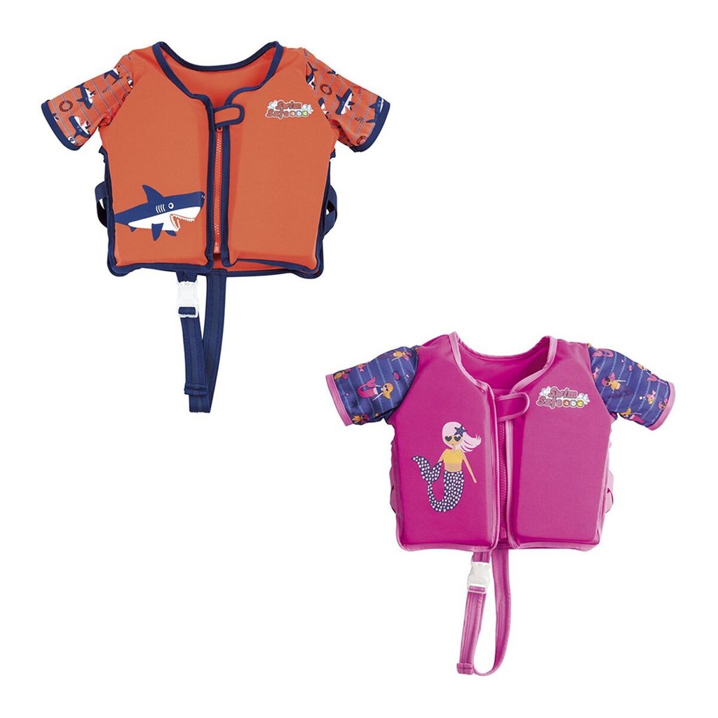 Half-sleeved cork swim jacket for boys and girls