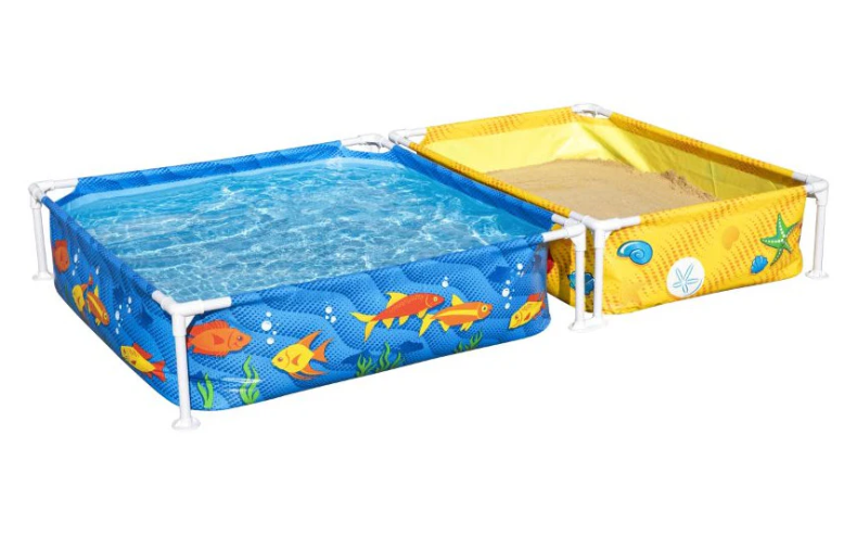 Swimming pool with sandpit for children